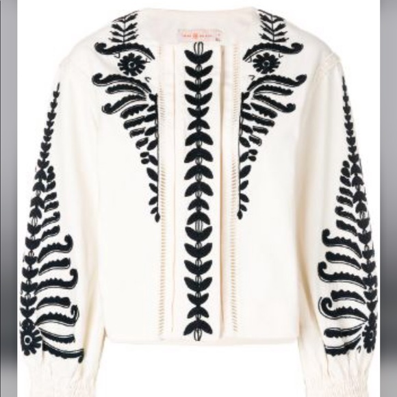 Tory Burch NWT embroidered/beaded jacket size 14 - Picture 6 of 16